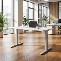 Base de bureau électrique motorisée moderne à moteur unique, réglable en hauteur, en acier, capacité de charge 80 kg, pour marques e-commerce (vente en gros)