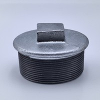 Raccords de tuyauterie en fonte malléable galvanisée Type à paroi lourde Protection incendie et gaz Bouchon de tuyau fileté externe