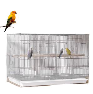 Jaula Plegable Moderna para Pájaros, 60x43x41cm, Marco de Hierro, Bandeja de Plástico Resistente al Agua, Ecológica, Capacidad de 50 lb, Caja para Agapornis - Product Image 1