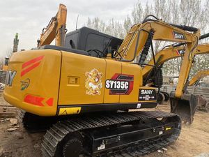 Excavatrice hydraulique 13 tonnes maintenant disponible d'occasion Sany à faible consommation de carburant utilisé Sany SY135 longue machine d'endurance de travail - Product Image 3