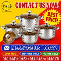 Offre Spéciale – Ensemble de 4 Pièces de Batterie de Cuisine en Céramique Antiadhésive Empilable Classique pour le Marché Africain, Idéal pour les Familles Arabes et Indiennes du Moyen-Orient