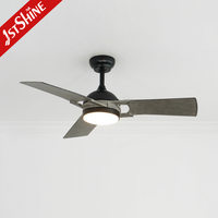 1stshine ventilateur de plafond avec lumière moderne style nordique abs lame led ventilateur de plafond avec télécommande