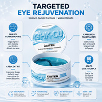 Soins de la peau coréens, patchs hydrogel pour les yeux au peptide de cuivre bleu GHK-CU, réparation, élasticité, masque pour les yeux, élimination des poches sous les yeux, ridules