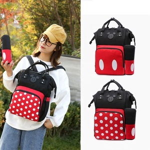 Lequeen de dibujos animados <span class=keywords><strong>Mickey</strong></span> y Minnie bolsa de bebé cochecito impermeable popular de la lona bolsa de pañales de bebé - Product Image 4