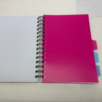 Cahier de 5 sujets pour le travail 240 pages cahiers à spirale collège ligné avec onglets séparateurs A5 petit carnet de notes pour le bureau de l'école