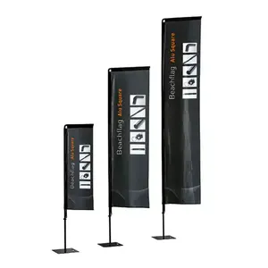 Khuyến Mại Sử Dụng Quảng Cáo Triển Lãm Tổ Chức Sự Kiện 2.7M 3.3M 4.3M Hình Chữ Nhật Hình Dạng Bãi Biển Cờ In Logo Của Bạn Hình Chữ Nhật Lớn Flagout - Product Image 1