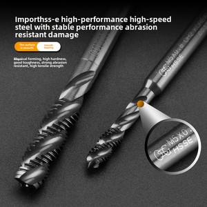 <span class=keywords><strong>Taraud</strong></span> japonais Osg à pointe en spirale noire oxydée M3M4M5M6M8M10-M16 avec spécifications complètes - Product Image 2