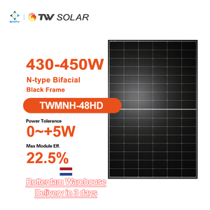Entrepôt européen Tongwei TWMNH-48HD de <span class=keywords><strong>panneau</strong></span> <span class=keywords><strong>solaire</strong></span> bifacial 430W 435W 440W 445W 450W Cadre noir module <span class=keywords><strong>solaire</strong></span> de type N Pannelli Solari - Product Image 1
