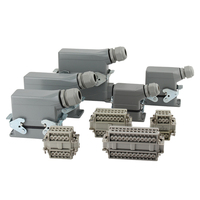 Entrada de cable superior lateral Rectangular eléctrico impermeable HE conector de servicio pesado 24 pines impermeable a prueba de polvo conector de servicio pesado