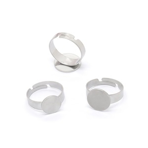 Stainless Steel Flat Round <b>Ring</b> Base Tray For <b>Ring</b> Making Unisex Jewelry Findings XYH84 - Product Image 5