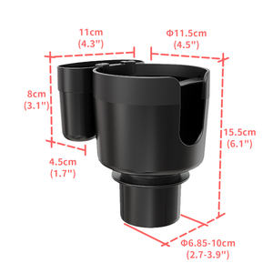Accessori per auto Plus Organizer per espansione portabicchieri per auto aggiornato integrale con supporto per telefono Base regolabile per tazze grandi - Product Image 4