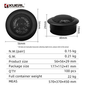नया फैशन 25 मिमी एल्यूमीनियम पूर्ण आवृत्ति ट्विटर 35w rms और 120w पीक पावर gt025t - Product Image 4