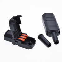 Connecteur IEC C13 C14, fabricant de fiches de câblage femelle/mâle, câble de connexion, AC250V 10A, 3 broches, bornes de montage sur panneau