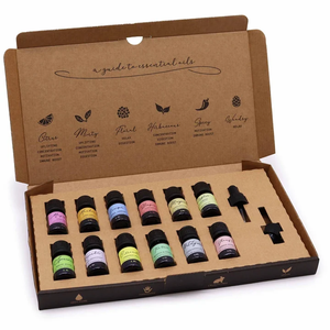 Ensemble de 12 huiles essentielles pures personnalisées avec étiquette privée, 5 ml, senteurs d'arbre à thé, emballage en boîte cadeau kraft, kit d'aromathérapie, OEM/ODM - Product Image 4
