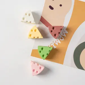 Creative Souvenir Custom Matte Effect Resin 3D Mini Cute Cheese Office Fridge Magnet Withboard Plastic