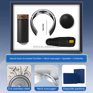 Set hadiah promosi dengan Logo kustom payung Speaker pemijat leher Flask perusahaan berkelanjutan Pesanan massal untuk kesadaran merek - Product Image 6