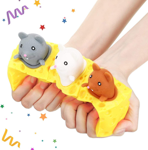 6 Pack Mice Rat Toy Mice Cheese Sensory Anxiety Relief Office <b>Ball</b> Fidget Novelty Gag Toys for Stress Relief - Product Image 6