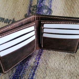 For Vintage Custom New Design Baseball Stitching PU Leather Bifold <b>Wallet</b> RFID Unisex Waterproof Custom Logo Card <b>Holder</b> - Product Image 4