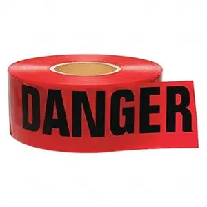 Hochsichtbares rotes Gefahrenband nichtklebend Warnung 'GEBETRICHT NICHT' PE-Material mit bedruckter Sicherheitsbarrierewarnung