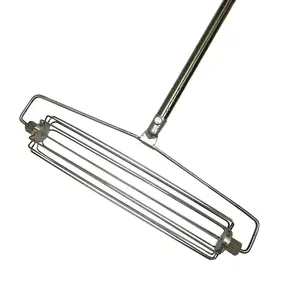 Nặng nỗ lực tiết kiệm sân vườn thép không gỉ bãi cỏ Golf bunker san lấp mặt bằng công cụ đất cát bụi bẩn bề mặt cát Con lăn cào san lấp mặt bằng - Product Image 1