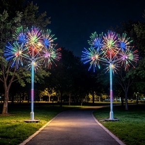 <span class=keywords><strong>Lumière</strong></span> LED <span class=keywords><strong>de</strong></span> <span class=keywords><strong>Noël</strong></span> personnalisée en forme <span class=keywords><strong>de</strong></span> feu d'artifice avec construction métallique étanche IP65, contrôle par application, décoration extérieure - Product Image 2