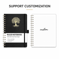 Carnet de notes professionnel en stock, estampage à chaud doré, format A5, carnet de réunion épaissi, direct usine