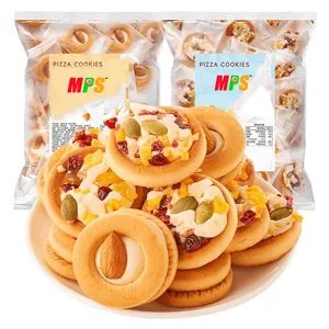 OEM Pizza cookies Loose Round Exotic Snacks Nut Pizza Nut Biscuits Grain Snacks Cookie