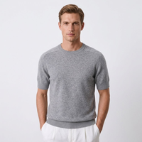 Pull en cachemire à col rond décontracté pour femme, personnalisé avec logo, manches courtes, idéal pour le printemps et le bureau, qualité supérieure, OEM
