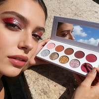 Neue profession elle 10-Farben-Schimmer Lidschatten Diamant GLITTER Lidschatten-Palette Make-up Beauty Powder All Skin