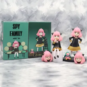 2 Styles Japanese Anime standing and sitting SPY X FAMILY Action Figure Anya Forger Figure With Color Box