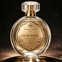 Étiquette personnalisée pour flacon de parfum, autocollant gaufré à l'or, auto-adhésif, pour emballage cadeau de parfum de luxe