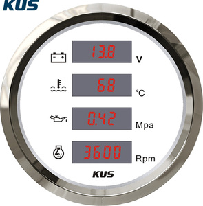 KUS SEA-V Serisi 85mm Dijital 4'ü 1 Arada Çok Fonksiyonlu Gösterge 12V/24V Evrensel Tekneler İçin - Product Image 5