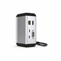 Station d'accueil Type-C 12 en 1 HDMI 2.0 VGA RJ45 SD TF Audio 3,5 mm PD100W USB 3.0 en alliage d'aluminium pour MacBook Ordinateur portable Vente en gros