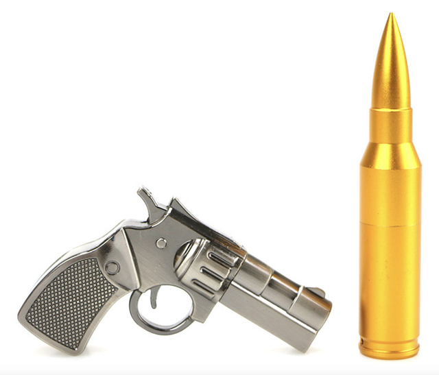 Metal Copper Gun Shape USB Flash Drive Pistol Pen Drive 2.0 4gb 8GB 16GB Revolver Gun Design USB Memory Stick