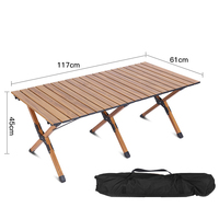 Table à roulettes en acier à transfert thermique, table portable, table à manger 4 places, table de camping en plein air, table à manger pliable