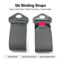 Sangle de transport réglable en nylon pour bâtons de ski/snowboard, avec logo personnalisé, colorée, professionnelle, durable et écologique pour hommes