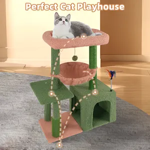 Large Big Climbing Cat Scratching Tree New Design Cute Cats Tree Tower For Home