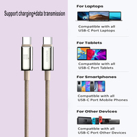 Cable de Datos Tipo-C a Tipo-C de Alta Calidad, 1m 2m, 100W 5A PD 3.1, Carga Rápida, Trenzado de Nailon, USB-C, Logotipo Personalizable, para Cámara IOS