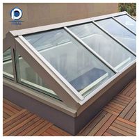 Fenêtre de toit en aluminium résistante aux intempéries Prima Smart Electric Strong Structure Domed Skylight pour bâtiment commercial