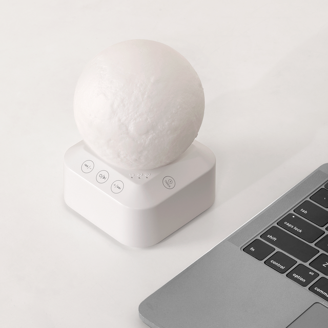 White Noise Nature Sound Machine Sleep Aid with USB Powered LED Night Light Portable 2000mAh Battery for Household Use