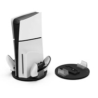 Support de charge vertical HC-A3777 pour Slim/Console avec double station de charge et lumière RGB (blanc et noir)