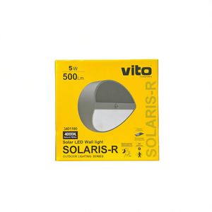 โคมไฟติดผนังพลังงานแสงอาทิตย์ 5W 500lm 4000k แสงธรรมชาติกลางแจ้ง - Product Image 3