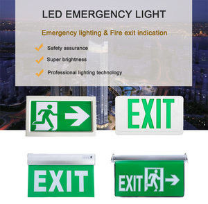 Notausgangszeichen in Notbeleuchtung Sicherheitslampe Feuerevakuierungsanzeige Korridor ABS 3W Direktverkauf ab Werk Innenbereich Büro LED 80 100 - Product Image 5