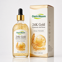 Sérum Visage Huileux au Collagène, Acide Hyaluronique, Nicotinamide et Acide Azélaïque 24K Or, 100ml, Marque Privée OEM/ODM pour Lifting Facial et Soin de la Peau
