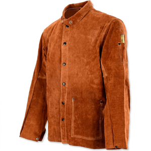 Premium Quality Heavy Duty Cow Split Leather Welding Jackets Heat <b>Resistance</b> Safety Jackets Supplier - Product Image 1