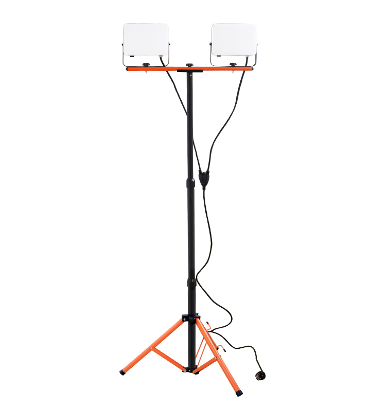 Super Bright 4000 Lumen LED Work Light IP65 Waterproof Metal Adjustable Bracket Flood Light 1.6M Stand Workshop Use 2-Year