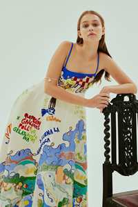 Kadın yaz rahat elbiseler Hawaiian tarzı Maxi katı kayış dantel-up gevşek Vestido çevre dostu ve yıkanabilir - Product Image 4