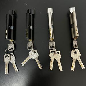 Cheap Single Open Aluminum-coated Zinc Black Interior <strong>Door</strong> Lock Cylinder with <strong>Knob</strong> and 3 Keys - Product Image 3