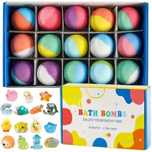 Bombes de <span class=keywords><strong>bain</strong></span> effervescentes colorées en forme de poisson au sel <span class=keywords><strong>marin</strong></span>, lot de 12 bombes de <span class=keywords><strong>bain</strong></span> océaniques avec <span class=keywords><strong>jouet</strong></span> flottant surprise et éducatif, coffret cadeau - Product Image 3