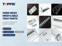 Bandeja de Cables de Malla de Alambre Galvanizado TOPFIX para Interiores y Exteriores, Centro de Datos, Alta Capacidad de Carga, Solución de Soporte para Cableado Industrial y Comercial